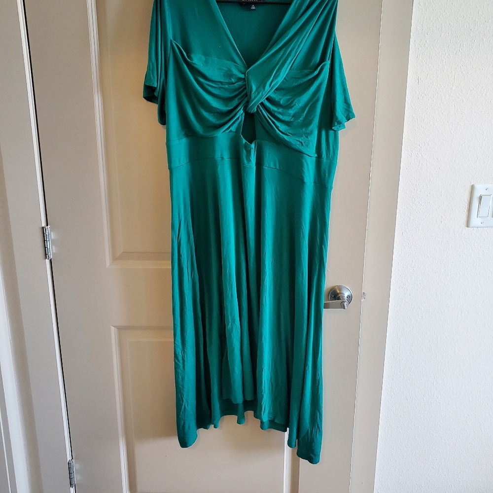 Eloquii Emerald Green Cut Out Dress